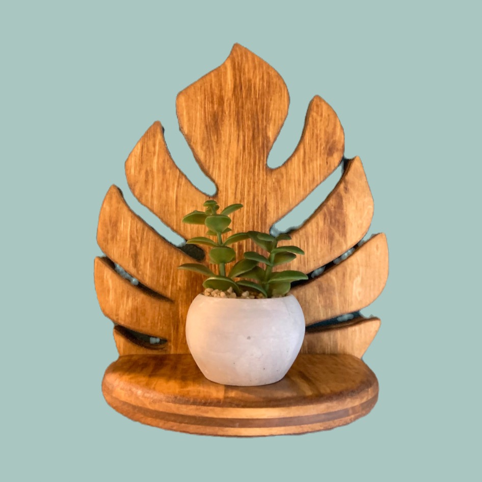 Wooden Monstera Shelf - Image 2