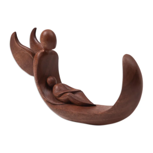 Angel themed wood sculpture