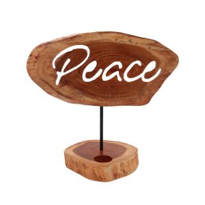Candle Holder with Peace Sign