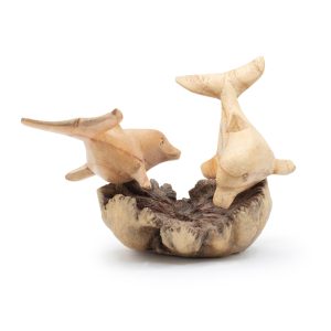 Dolphins Wood Carving