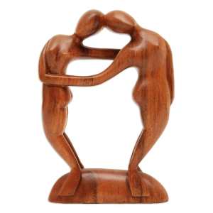 In love wood sculpture