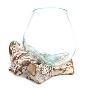 Molten Glass on Wood