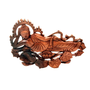 Suar wood buddha sculpture
