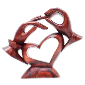 Wood Marriage Sculpture