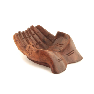 handmade carved wooden key jewellery holder