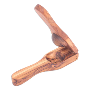 teak wood citrus squeezer