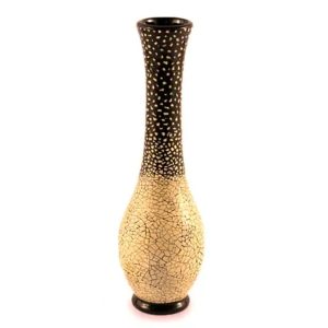 Falling Snow, Eggshell mosaic vase