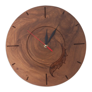 wood wall clock