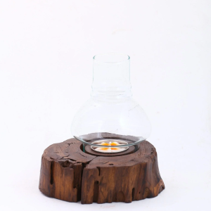 wooden candle holder