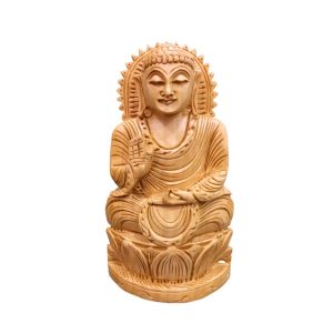wooden guatam buddha